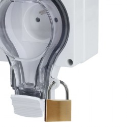 Solight zásuvka IP66 s vypínačem, vodotěsná a prachotěsná