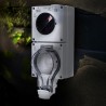 Solight zásuvka IP66 s vypínačem, vodotěsná a prachotěsná