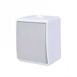 Solight vypínač do vlhka IP54, č.1 jednopólový, šedý