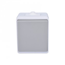 Solight vypínač do vlhka IP54, č.1 jednopólový, šedý